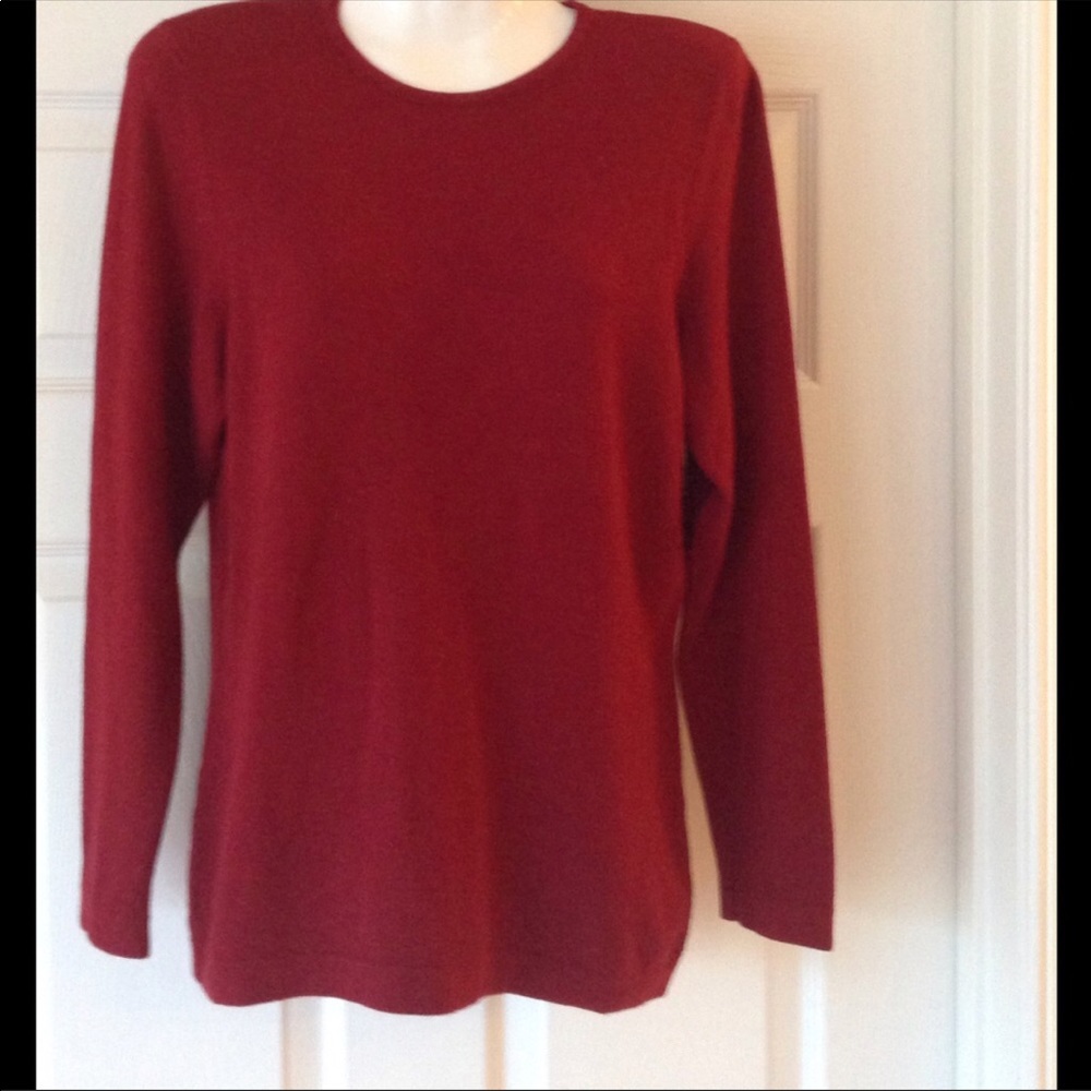 Barney’s New York red cashmere sweater